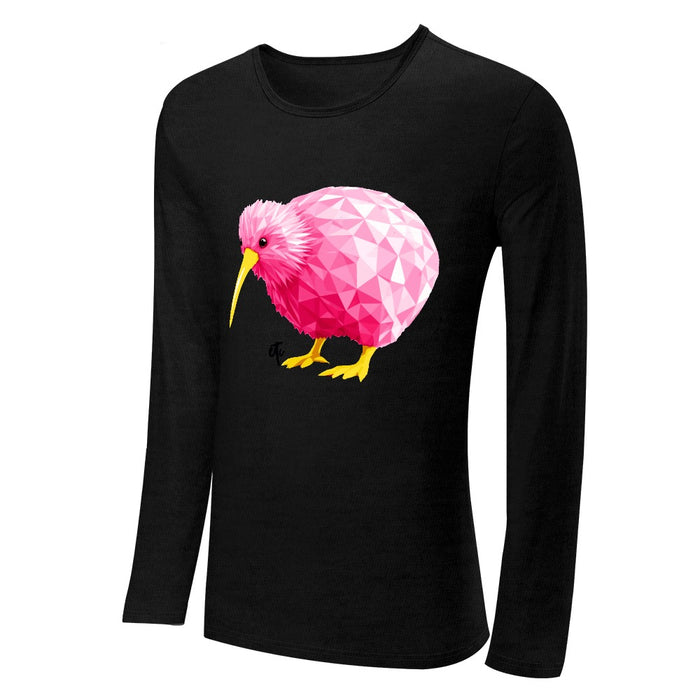 ETC Pink Kiwi L/S Cotton Black Tee