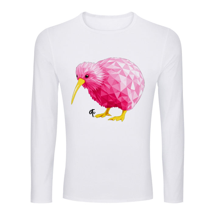 ETC Pink Kiwi L/S Cotton White Tee
