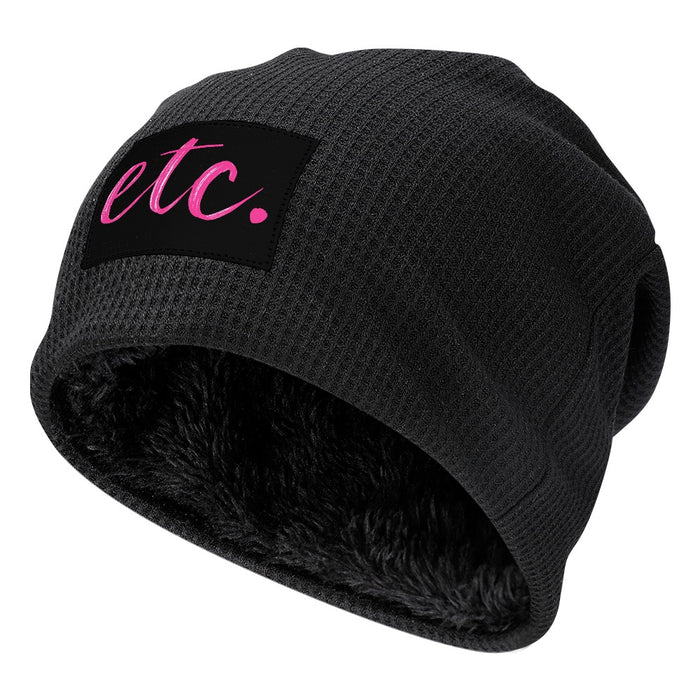 ETC Pink Logo Plush Beanie