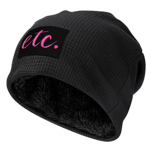 ETC Pink Logo Plush Beanie