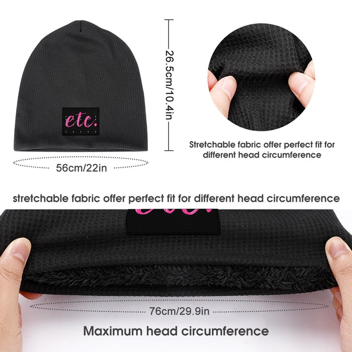 ETC Pink Logo Plush Beanie