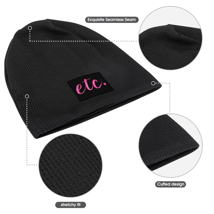 ETC Pink Logo Plush Beanie