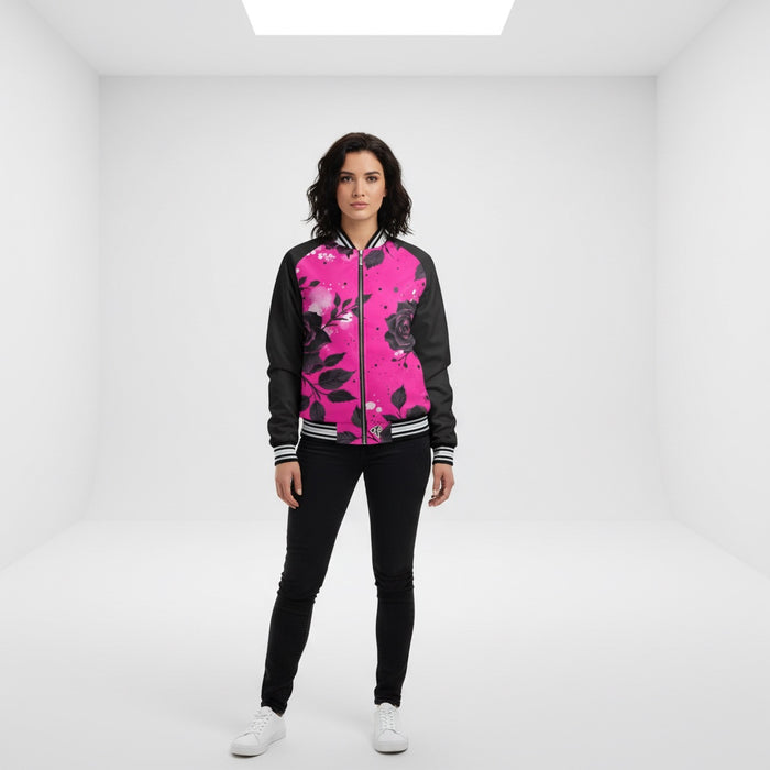 ETC Pink Noir Bomber Jacket