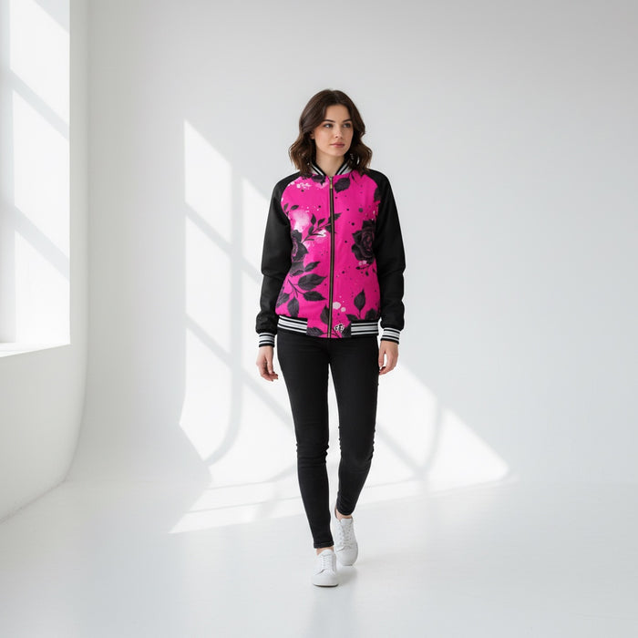 ETC Pink Noir Bomber Jacket