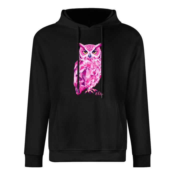 ETC Pink Owl Cotton Hoodie