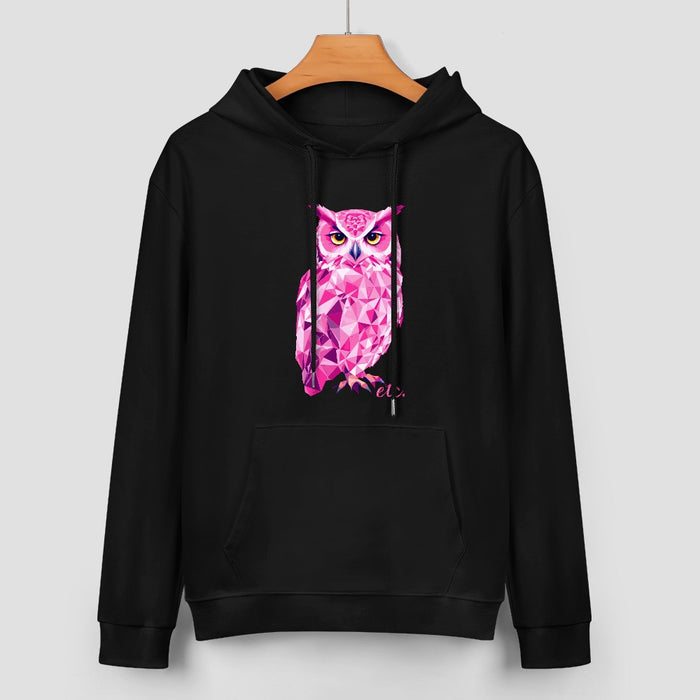 ETC Pink Owl Cotton Hoodie