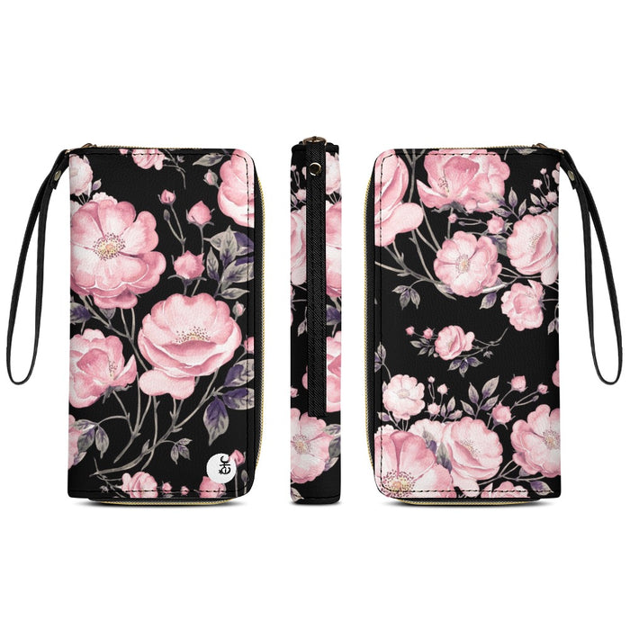 ETC Pink Peonies PU Leather Wallet