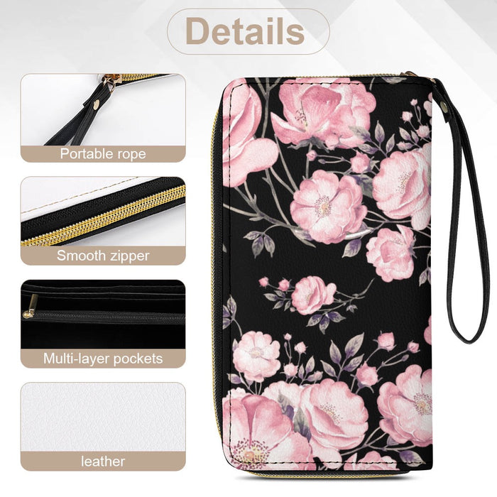 ETC Pink Peonies PU Leather Wallet