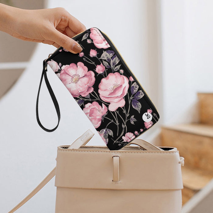 ETC Pink Peonies PU Leather Wallet