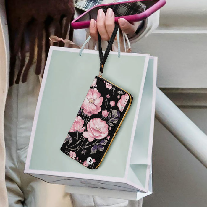 ETC Pink Peonies PU Leather Wallet