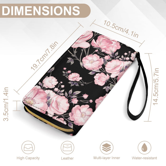 ETC Pink Peonies PU Leather Wallet