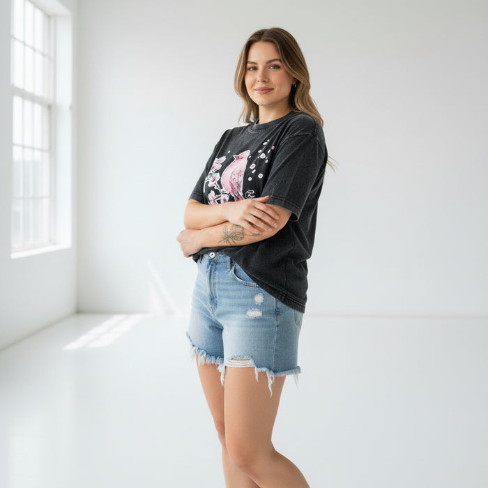 ETC Pink Sparrow Vintage Wash Tee