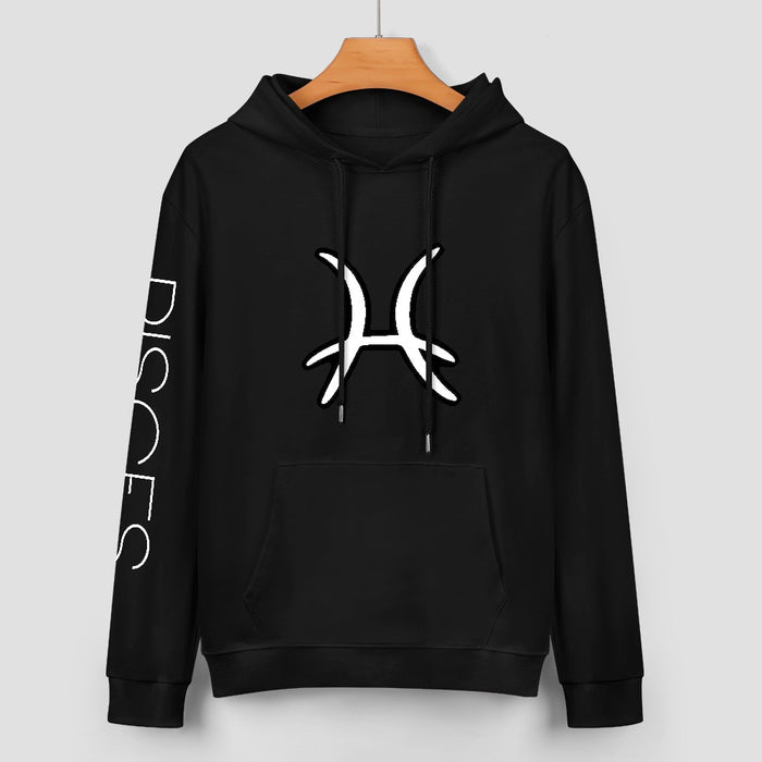 ETC Pisces Zodiac Sign Cotton Hoodie