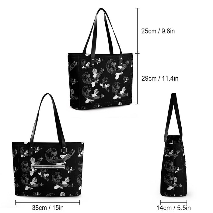 ETC Piwakawaka Koru Leather Handbag
