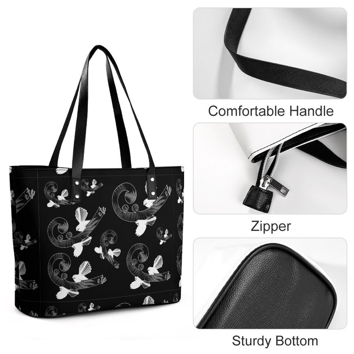 ETC Piwakawaka Koru Leather Handbag