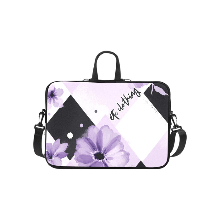 ETC Purple Floral Bloom Laptop Bag