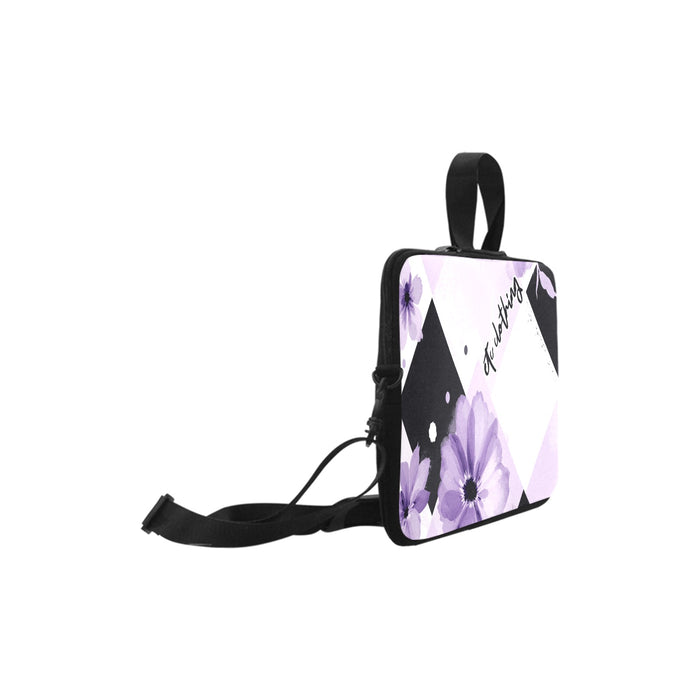 ETC Purple Floral Bloom Laptop Bag