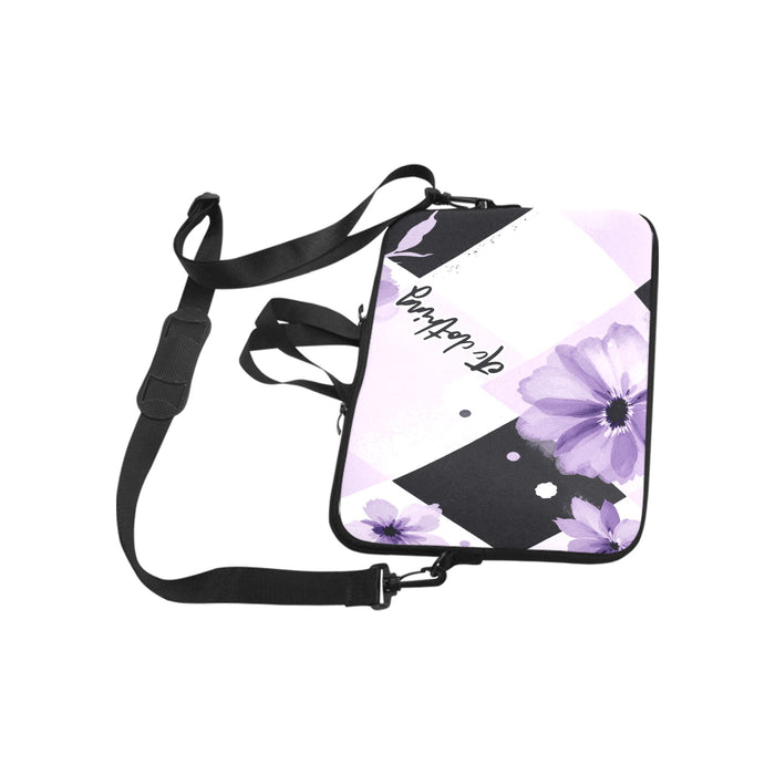 ETC Purple Floral Bloom Laptop Bag