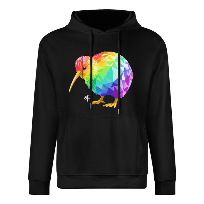 ETC Rainbow Kiwi Cotton Black Hoodie