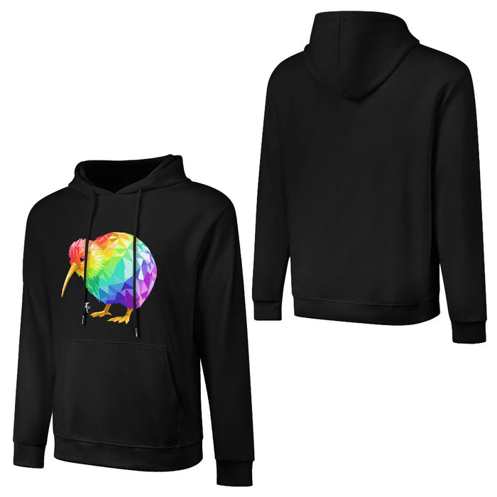 ETC Rainbow Kiwi Cotton Black Hoodie