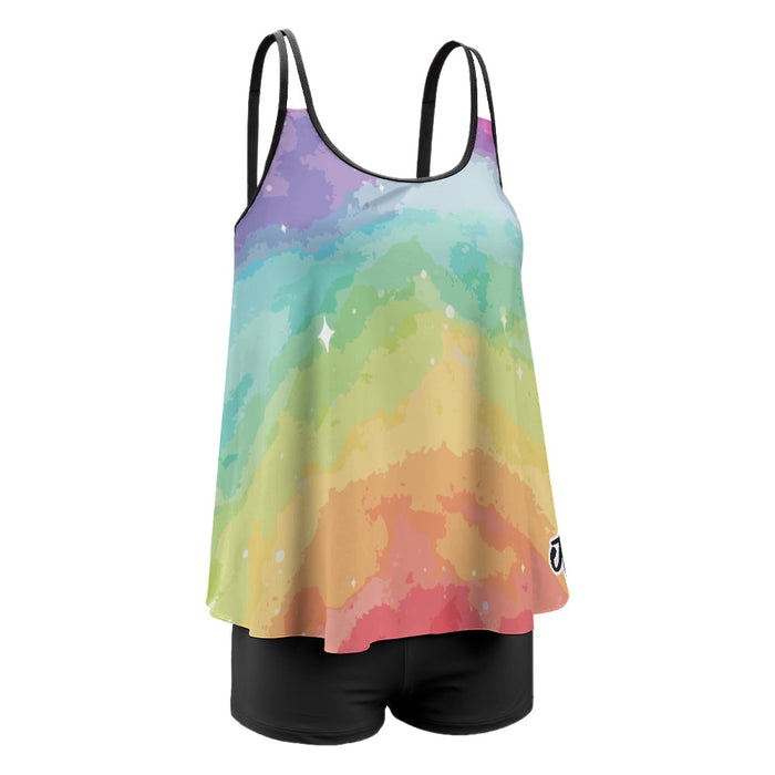 ETC Rainbow Stars Plus Size Tankini Set