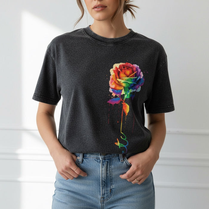 ETC Rainbow Warrior Dripping Rose Tee