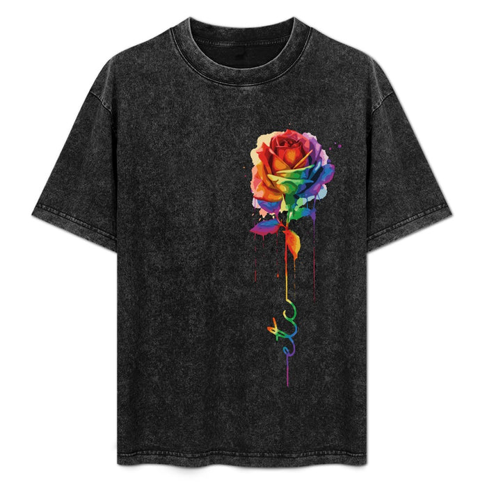 ETC Rainbow Warrior Dripping Rose Tee