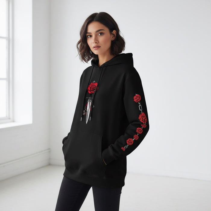 ETC Rose Dagger Cotton Hoodie