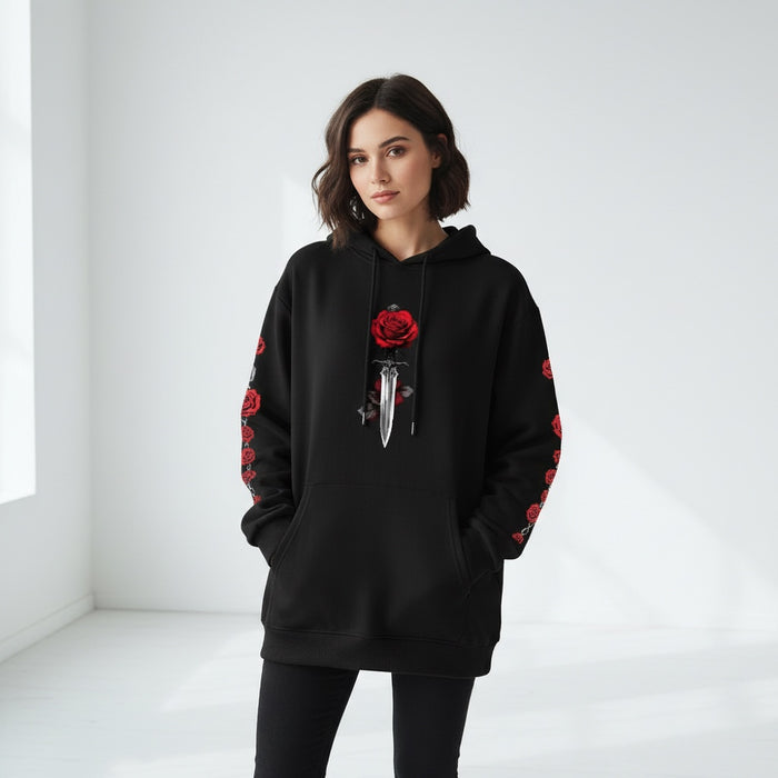 ETC Rose Dagger Cotton Hoodie