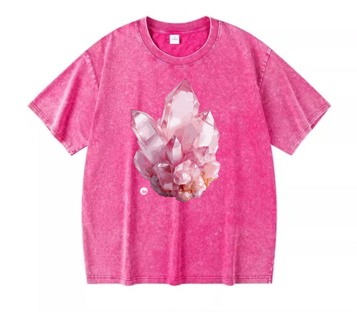 ETC Rose Quartz Crystal Pink Vintage Tee