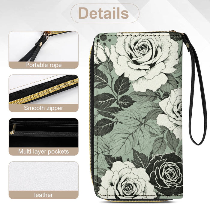 ETC Sage Floral PU Leather Wallet