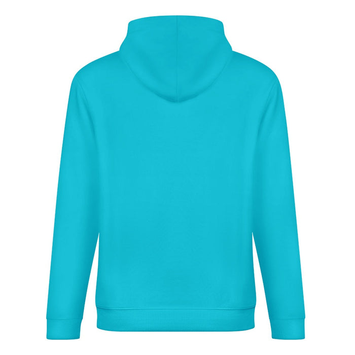 ETC Sky Blue Floral Cow Cotton Hoodie