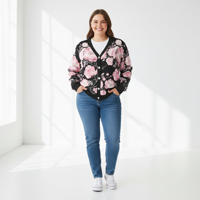 ETC Spring 17' Pink Peonies Cardi