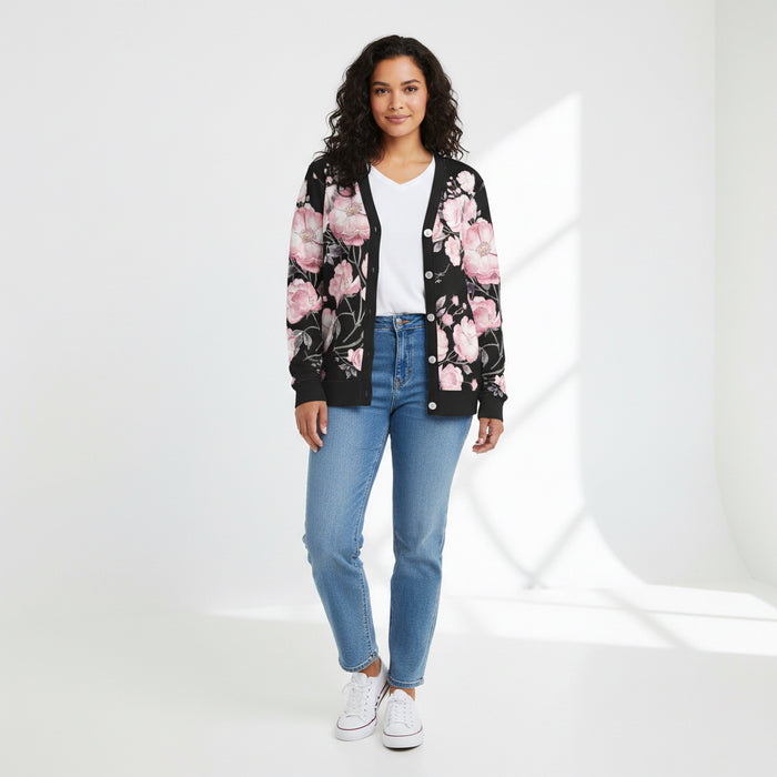 ETC Spring 17' Pink Peonies Cardi