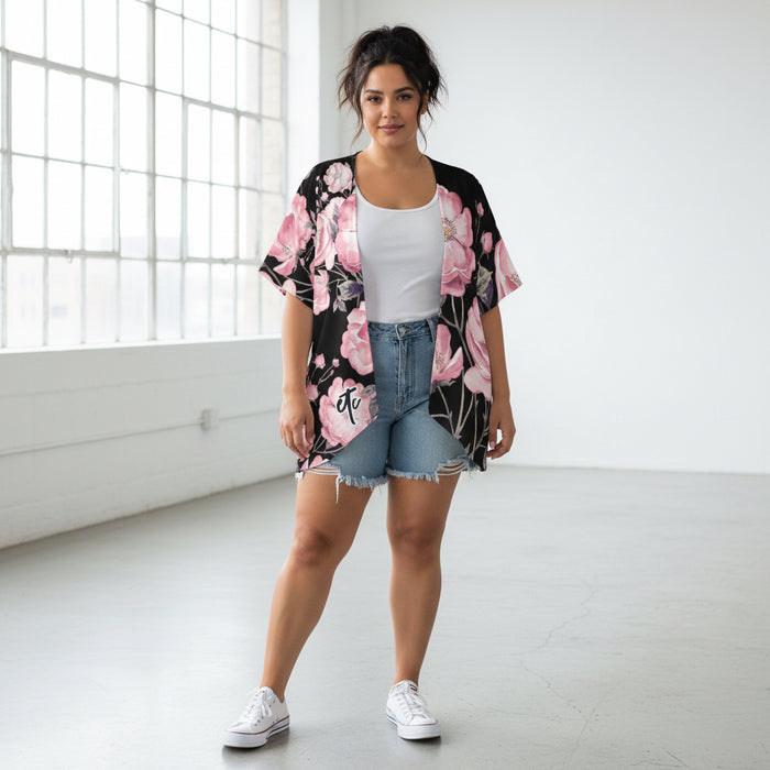 ETC Spring 17' Pink Peonies Cardi