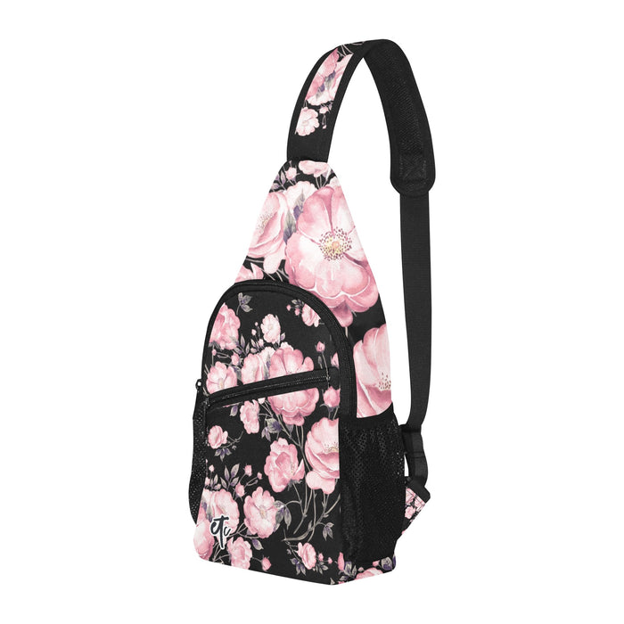 ETC Spring 17' Pink Peonies Cross Body Bag