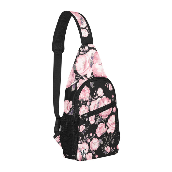 ETC Spring 17' Pink Peonies Cross Body Bag