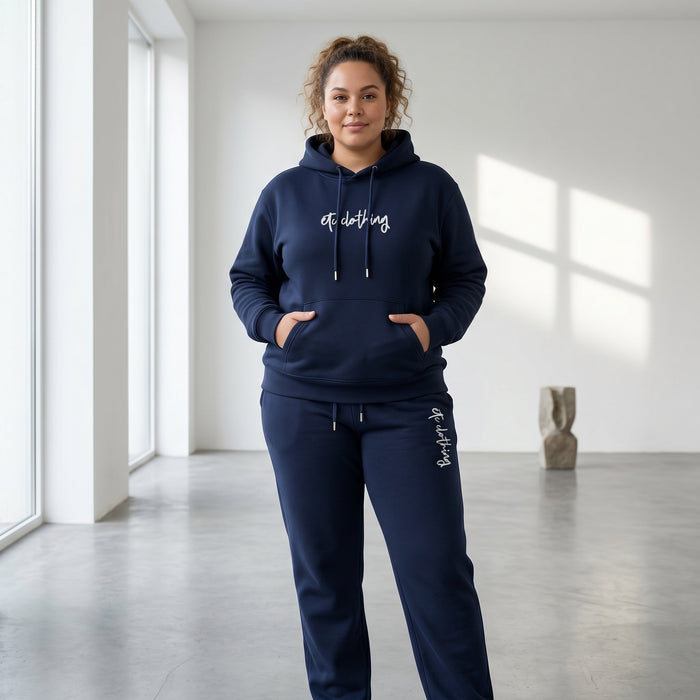 ETC Staple Fleece Embroidered Hoodie & Wide Leg Tracksuit Set