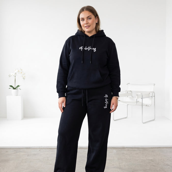ETC Staple Fleece Embroidered Hoodie & Wide Leg Tracksuit Set