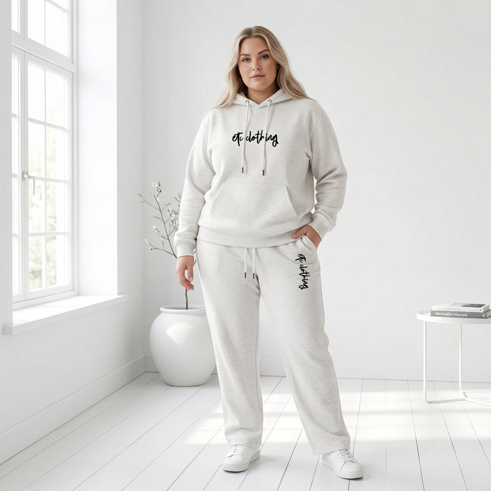 ETC Staple Fleece Embroidered Hoodie & Wide Leg Tracksuit Set