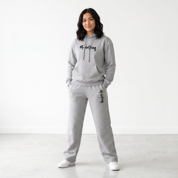 ETC Staple Fleece Embroidered Hoodie & Wide Leg Tracksuit Set
