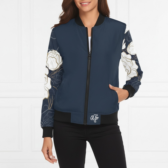 ETC Summer Peonies Bomber Jacket