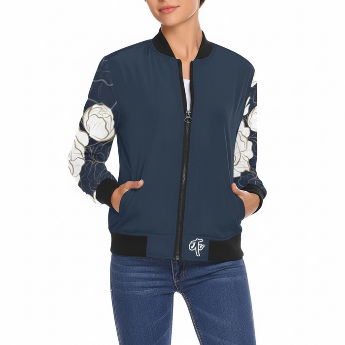 ETC Summer Peonies Bomber Jacket
