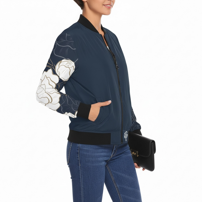 ETC Summer Peonies Bomber Jacket