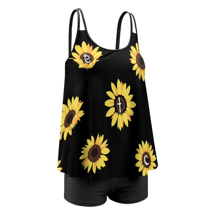 ETC Sunflower Plus Size Tankini Set