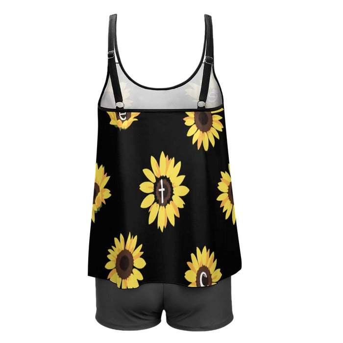ETC Sunflower Plus Size Tankini Set