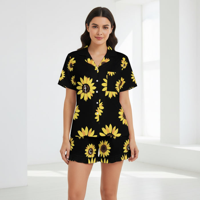 ETC Sunflower Ruffled Pajama