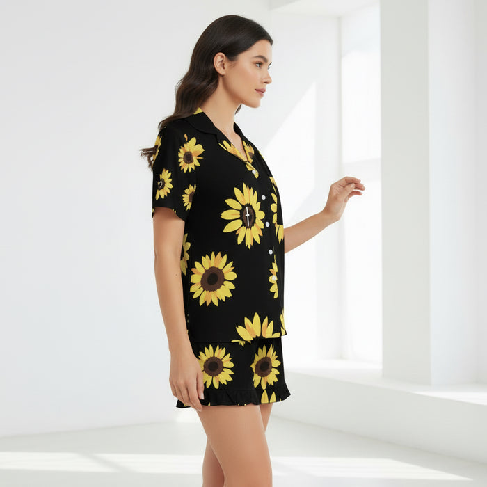 ETC Sunflower Ruffled Pajama