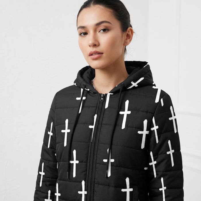 ETC 't' Winter Hooded Puffer Jacket