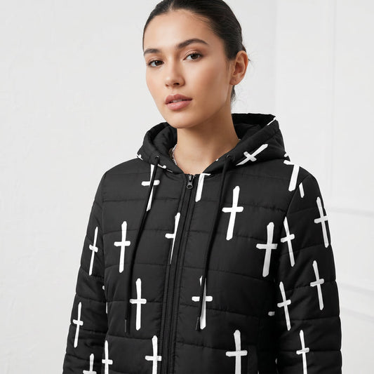 ETC 't' Winter Hooded Puffer Jacket
